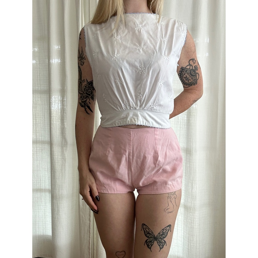 Vintage 50s cotton cropped sun top